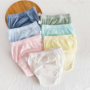 Cloth Diapers 4Pcs/ Lot Baby Training Pants Leakproof Washable Waterproof Cotton Infant Toddler Diapers Hollow Out Breathable 6 Layers Crotch 230510