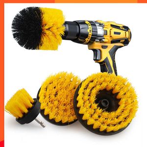 New 2/3.5/4/5'' Car Cleaning Tools Power Scrubber Brush Car Polisher Bathroom Cleaning Kit with Extender Brush Attachment Set