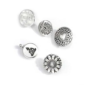 Takılar kalp aşk cazibe kolye çelik renkli metal metal siyah kelime DIY mücevherler yapmak moda çiçek şekli düğmeleri dr dhgarden dhw5n