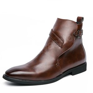 Orijinal deri ayak bileği botları erkek platform vintage botlar klasik erkek gündelik botlar İngiliz tarzı botlar erkek artı boyut 38-48