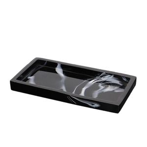 Organization Hotel Waterproof Storage Household Non Slip Home Decor Rectangular Plate Cosmetic Organizer Bathroom Tray Marble Texture Soap