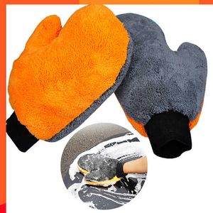 New Car Wash Gloves Microfiber Coral fleece Cleaning Wash Tools Thick Wipe Cloth Auto Care Double-faced Glove Cleaning Mitt