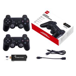 4K HD TV -videospelkonsolpinne byggt i 3000 spel PS1 Arcade Emulators Double Wireless Controller U8 3D Game Console med pakethandelsrutan