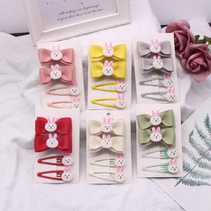 Akcesoria do włosów 4PCS/SET MAŁE świeże cukierki Kolor Hair Spin Bow Bow Simple Wild Children's Pierścień