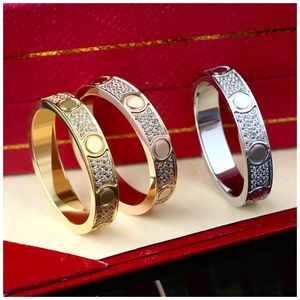 Pierścionek z brylantem Obrączka miłość Pierścionki dla kobiet Złote pierścionki Projektanci biżuterii Biżuteria srebrna Bague Fiancaille Bijoux Acier Schmuck Anello Di Marca Anelli Donna