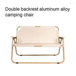Obozowe meble zewnętrzne podwójne oparcie przenośne aluminium aluminiowe krzesło kempingowe plażowe zapasy wypoczynkowe