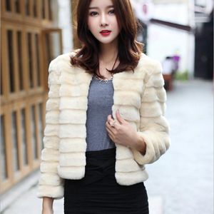 Women's Fur ICCLEK 2023 Autumn Clothes Imitation Coat Mink Hair Long Sleeve Wear