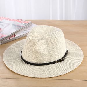 Wide Brim Hats Bucket Classic Women Men Summer Toquilla Straw Sun Hat For Elegant Lady Homburg Fedora Sunbonnet Beach Sunhat Panama Cap 230509