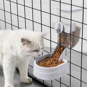 Alimentazione Alimentatore per animali domestici Distributore automatico di cibo Ciotola Gabbia Contenitore per alimenti sospeso Forniture per animali domestici per gatti Pappagalli Uccelli Gattini Piccione Coniglio