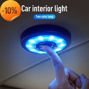 Ny biltak LED -läsning Ljus trådlös bärbar auto interiörlampa USB laddning Touch Type magnet tak bil nattljus universal