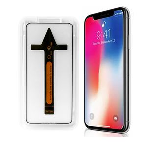 Vollständige Abdeckung aus gehärtetem Glas mit einfach zu installierendem Kit, gehärtetes Glas für iPhone 14 13 12 Pro Max X XS XR HD staubdichter Schutzfilm