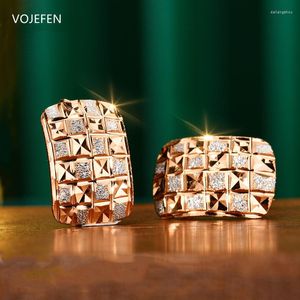 Orecchini a bottone VOJEFEN Original 18K Gold Fashion Jewelry Earings Luxury Quality Jeweler High Brand Piercing Wholesale