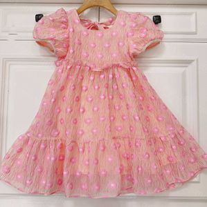 23ss детская дизайнерская одежда для девочек платье с коротки