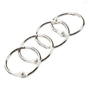 Keychains 50 Pcs Staple Book Binder 30mm Outer Diameter Loose Leaf Ring Keychain