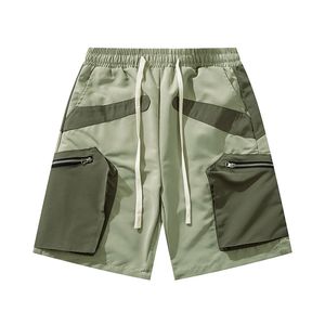 Cargo Shorts Streetwear Y2K Hip Hop zamek błyskawiczny Pockets Patchwork workowate tor joggers Shorts Summer Fashion HARAJUU Krótkie spodnie