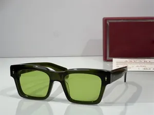 Óculos de sol de grife para homens e mulheres moda legal retrô óculos de sol femininos para mulheres armações pretas lentes verdes uv400 óculos de rock vêm com estojo original