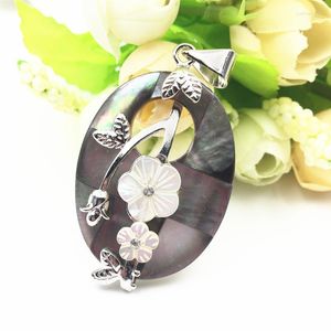 Pendant Necklaces Natural Abalone Shell Mother Of Pearl Vintage Style Shells Pauas Pendants Charms Jewelry Making 30x49mm Accessories A123