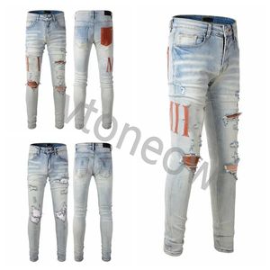 2023 Мужские джинсы Новое прибытие Amirs Mens Luxury Designer Denim Jeans Horles Брюки Jean Biker Pants Man Clothing