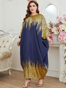 Qnpqyx novo abayas para mulheres boho retro impresso maxi vestido manga morcego cor contraste verão quimono vestidos árabes