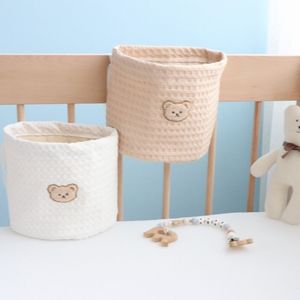 Bedding Sets Soft Baby Crib Organizer Storage Bags Gift for Parents Babies Cotton Infant Bedside Hanging Bag Large Capacity 230510