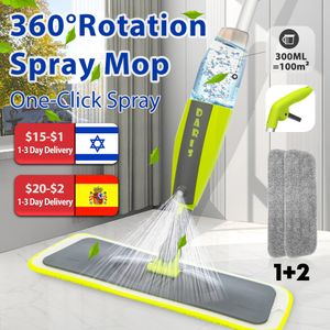 MOPS Spray Broom Set Magic Flat na podłogę do czyszczenia domu narzędzie Brooms gospodarstwo domowe z wielokrotnym użyciem podkładek mikrofibry obracającej 230510