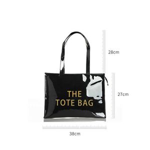 Brand PVC Tote Bag Reusable Shopping bags Purse for Women Eco Friendly Summer Beach Handbags Casual Work customize 230510