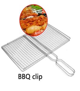 Gereedschap Accessoires Nitvit Fish Grill Basket metalen handgreep Barbecue Tool Bacon Grill Net Outdoor BBQ Rack Steel9468852