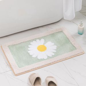 Paspaslar Inyahome Daisy Kaymaz Banyo Mat Kalınlaştırılmış Banyo Halı Banyo Emici Ultra Yumuşak Mat Halı Kabarık Mikrofiber Başucu Halı