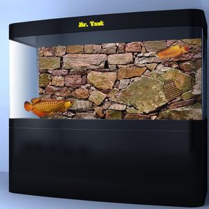 Aquarium-Hintergrundposter in benutzerdefinierter Größe mit selbstklebendem Wasserstein-PVC-Aquarium-Dekorationszubehör Landschaftstapete