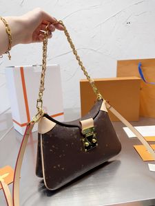 Torba projektantów 2023SS Złota łańcuch torebki Crossbody Bag boulogne skórzana torba na ramię Kobiet luksusowe toty designerskie torebkę portfel Portfel Croissant Croissant plecak