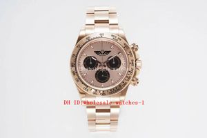 21 Style KING Top Workmanship Watch TH-12.2MM Panda 40mm 116505 116506 Спортивные часы из розового золота с сапфировым стеклом 4130 Автоматический хронограф 904L Мужские наручные часы