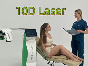 Das Emerald-Lasersystem mit 532-Nanometer-Grünlasern und 10D-Dioden zielt auf Fettzellen im Bauch, an den Hüften, am Rücken und an den Oberschenkeln ab