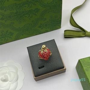 Designer Ring love Strawberry Fashion Opening Ring Classic Style Men and Women Suitable for Matching Diamonds