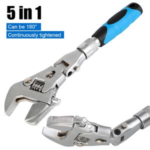 Electric Wrench Manual Tool Ratchet 10 Inch 5 In 1 Household Maintenance Pulley 180 Degree Folding Adjustable Torque 230510