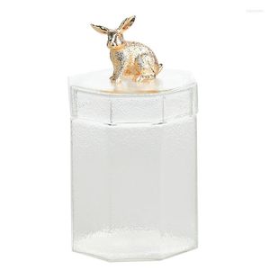 Storage Bottles Transparent Glass Candy Jar With Lid Creative Animal Food Dried Fruits Bottle Tank