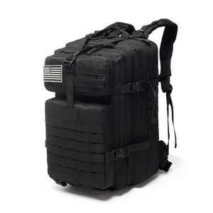 バックパッキングパック45L 1000Dナイロン防水トレッキング釣り狩猟バッグ屋外軍事バックパック戦術スポーツキャンプハイキングバックパックP230510