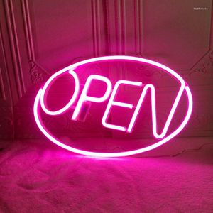 Night Lights Open Neon Sign Light Wall Hanging Signs For Store Business Bar Club Decoration Commercial Lighting Colorful Bulbs