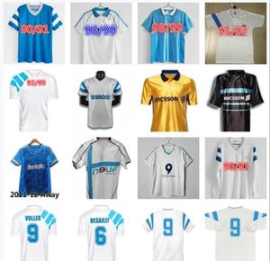 Marseilles Pre-Sell Retro Ribery Barthez Ravanelli Gallas Soccer Jerseys 1990 1991 1993 1998 1999 2000 2003 2004 2005 Papin Boli Drogba L.Blanc Football Shirt Shirt