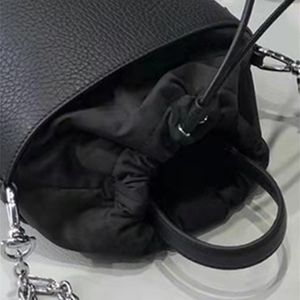 Evening Bag Leather Stitched Drawstring One Shoulder Crossbody Hand Bucket 230509