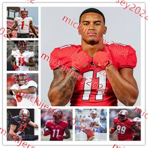 Jaden Hunter Tyrrell Pigrome Western Kentucky Jersey Eli Brown Kevaris Thomas John Haggerty Western Kentucky Hilltoppers Fußballtrikots individuell genähte Herren