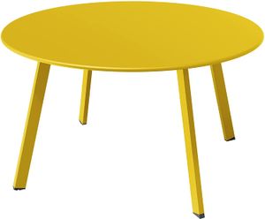 Round Coffee Table Patio Side Table,yellow