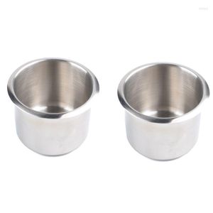 All Terrain Wheels 2PCS Marine Boat Yacht RV Recessed Cup Drink Can Holder Stainless Steel Drop-in