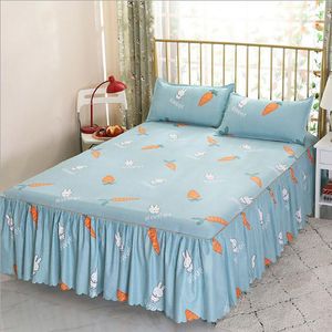 Bed Skirt Radish Bed Skirt Printing Bedspread Bedroom Twin Full Queen King Single Double Bed Skirts With Elastic Mattress Cover Bedding 230510