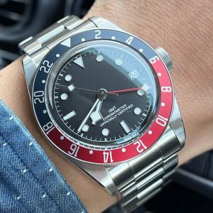 Tudors Black Bay AAA 3A wysokiej jakości zegarki GMT 41 mm mężczyzn z pudełkiem podarunkowym Sapphire Crystal Automatyczne mechaniczne A06