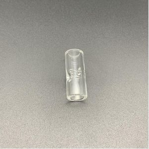 Clear Glass Filter Tip OD8mm L30mm 35mm Smoke Flat Mouth Clear holder Raw Dry Herb Tobacco Cigarette Rolling Paper Smoking pipe