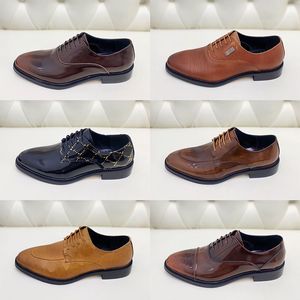 Top Quality Leather Lace Up Dress Shoes Wedding Party Formal Men Black Brown diamond Designer Loafers Shoe Brogues Oxford Slip On Shoe 38-45