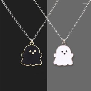 Chains Cute Cartoon Ghost Friendship Couple Pendant Necklaces For Korean Fashion Female Men Friend Lovely Women Jewelry