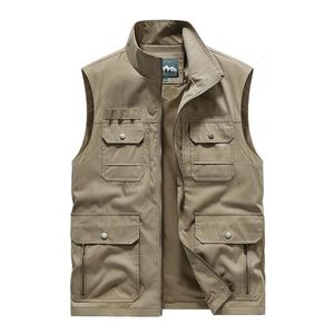 Men's Vests Summer Men Multi Pocket Quick Sleeveless Jacket Reporter Loose Outdoor Casual Thin Fishing Waistcoat Male Leisure Vest