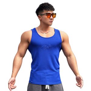 Mens Tank Tops Bodybuilding Fitness Men Gym Workout Sleeveless Shirt Male Running Sport Stringer Singlet Undershirt Training Clothing 230509