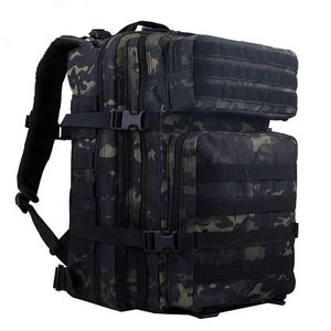 Backpacking Packs 50l utomhus militär taktisk ryggsäck camping stora kapacitetspåsar vandring resor bergsbestigning jakt armé väska camo p230510